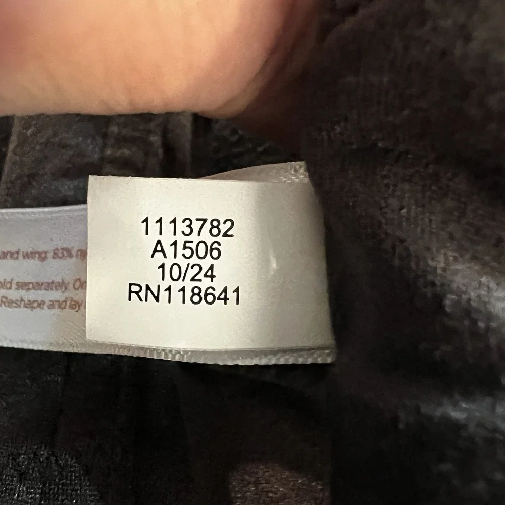 Cacique Mastectomy Bra 36DDD‎ Charcoal Lightly Lined Full Coverage No Wire NEW